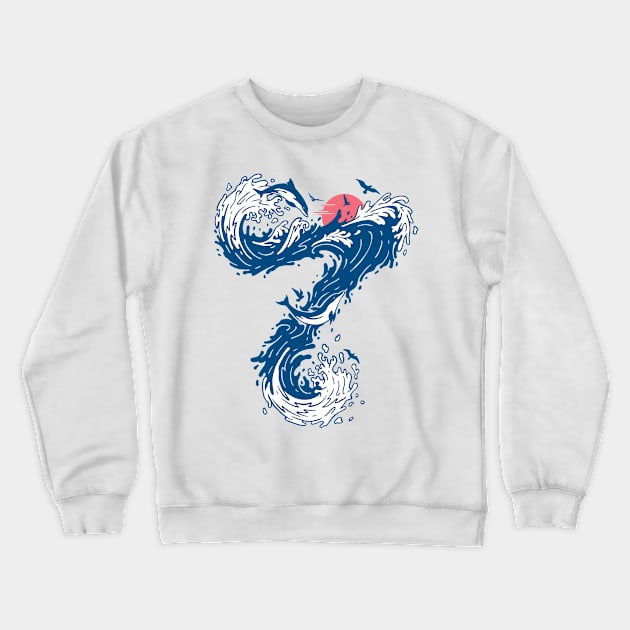 Seven Seas Crewneck Sweatshirt by StevenToang